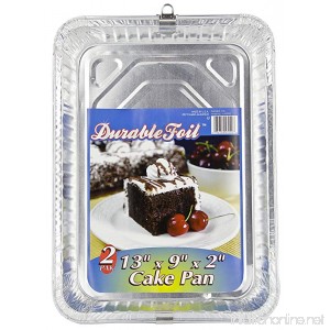 DURABLE FOIL D47020 Aluminum Cake Pans (12 Pack) 13 Silver - B004S5EP7M
